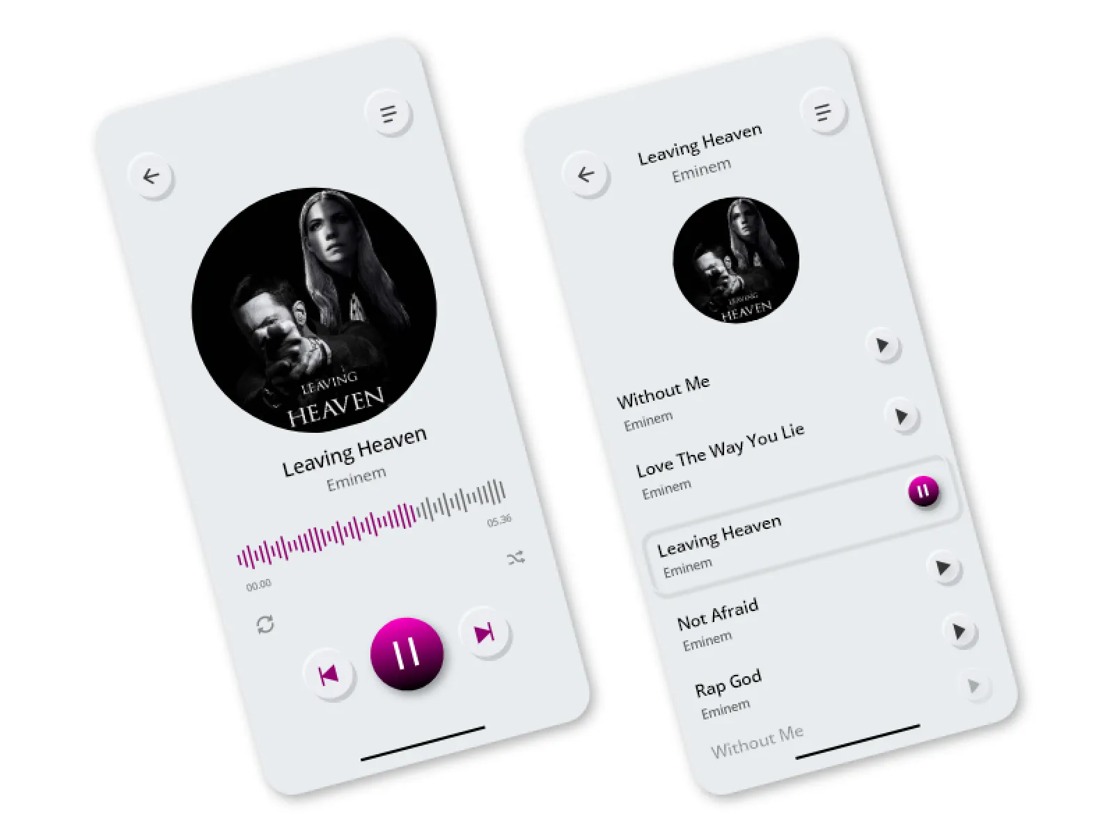 Listen Online App UI Design for Figma and Adobe XD