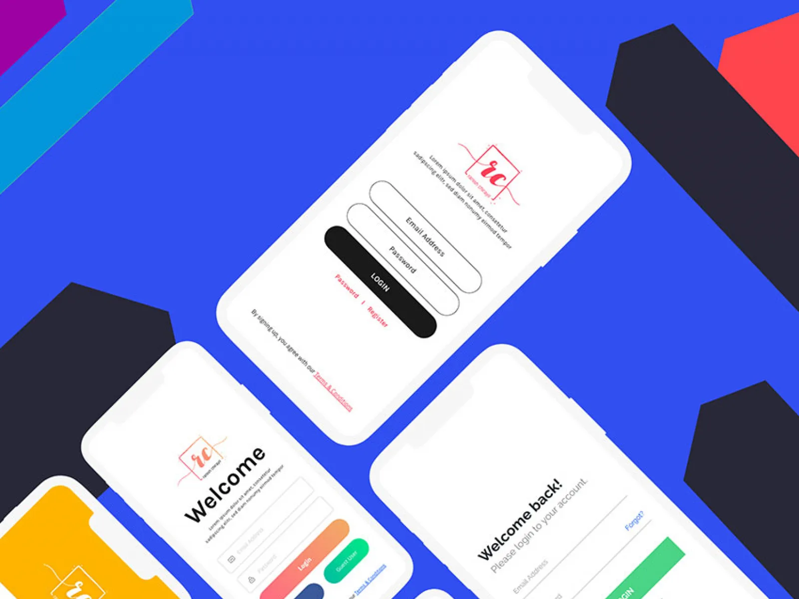 Login Screens UI Kit 2 for Figma and Adobe XD