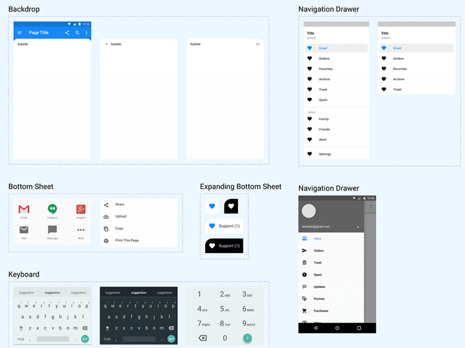 Material UI Kit for Android for Figma and Adobe XD