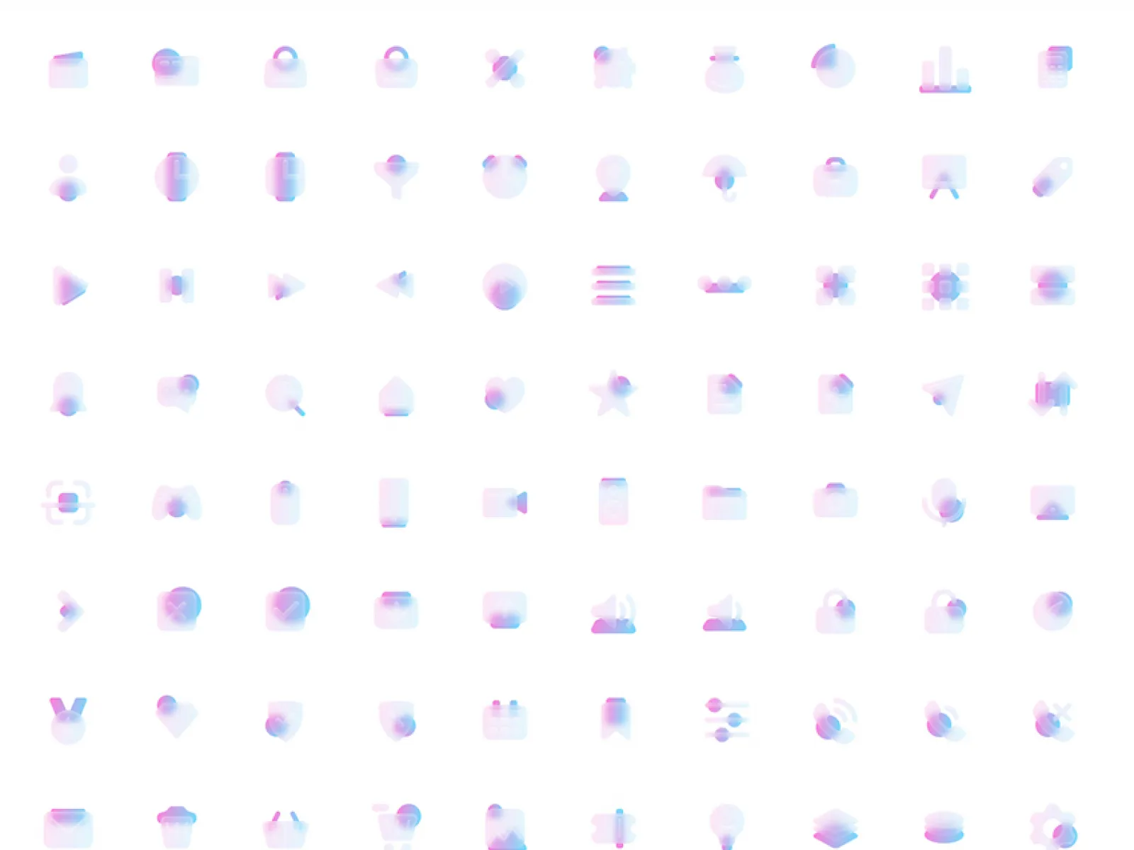 Matt Glass Icons for Figma and Adobe XD