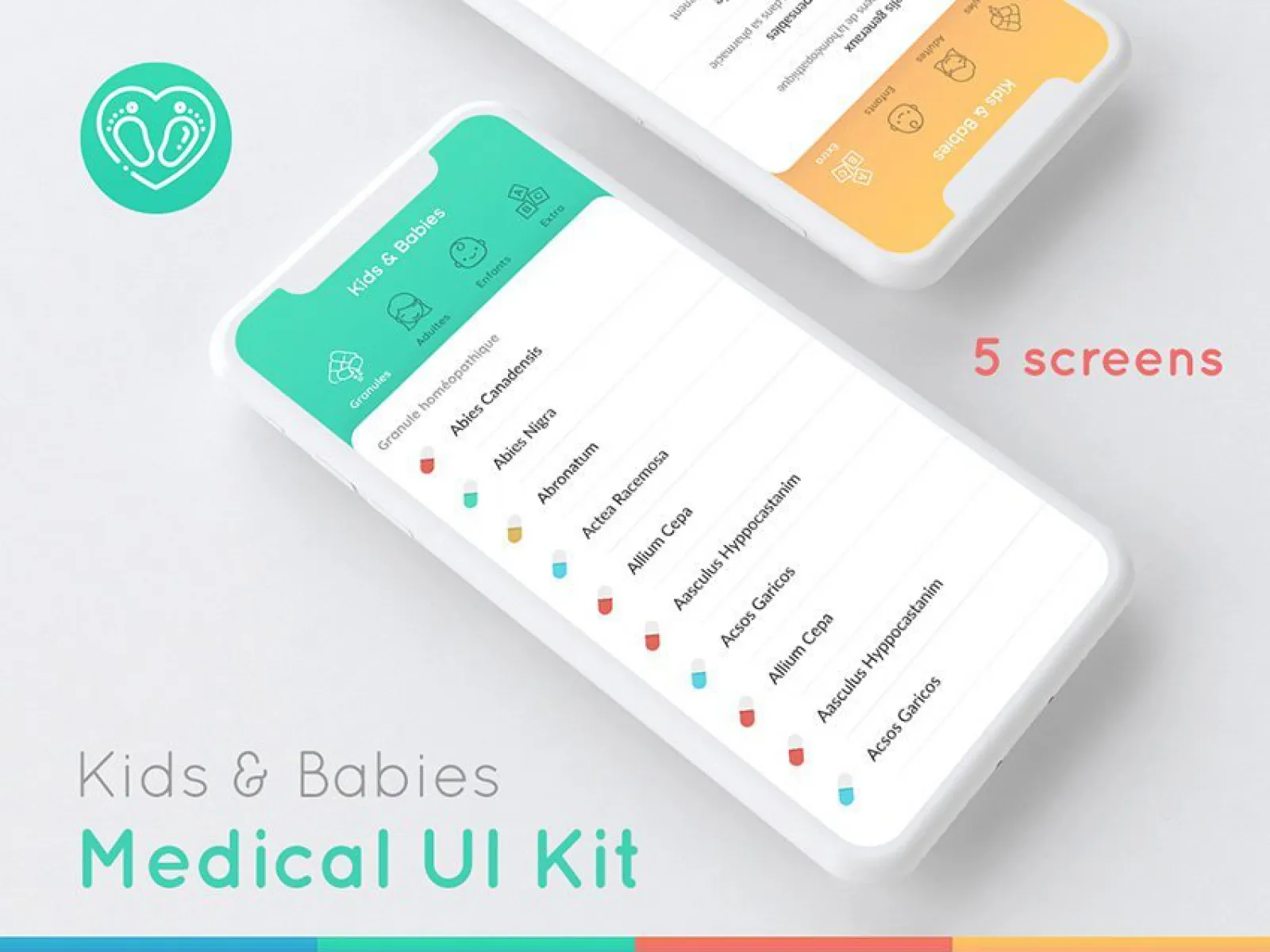 Medical Tabs UI Kit for Figma and Adobe XD