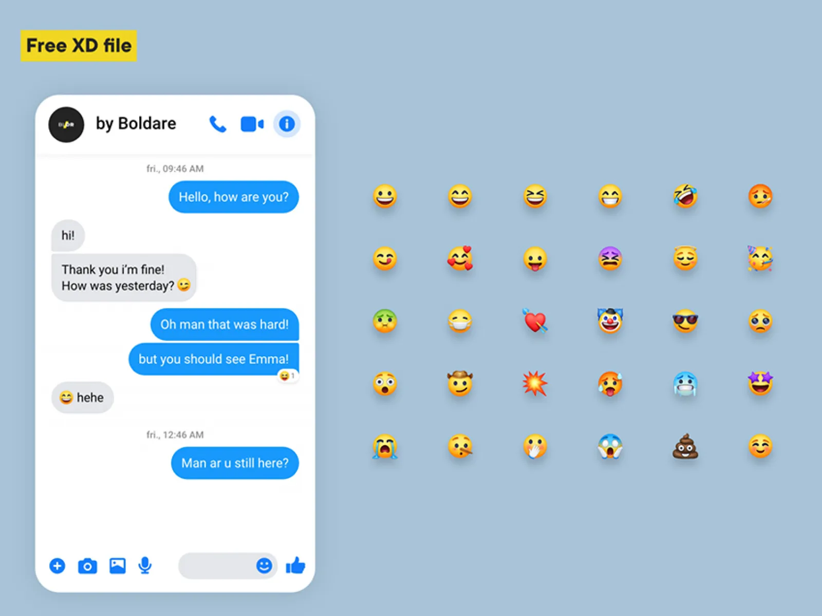 Messenger Mockup for Figma and Adobe XD