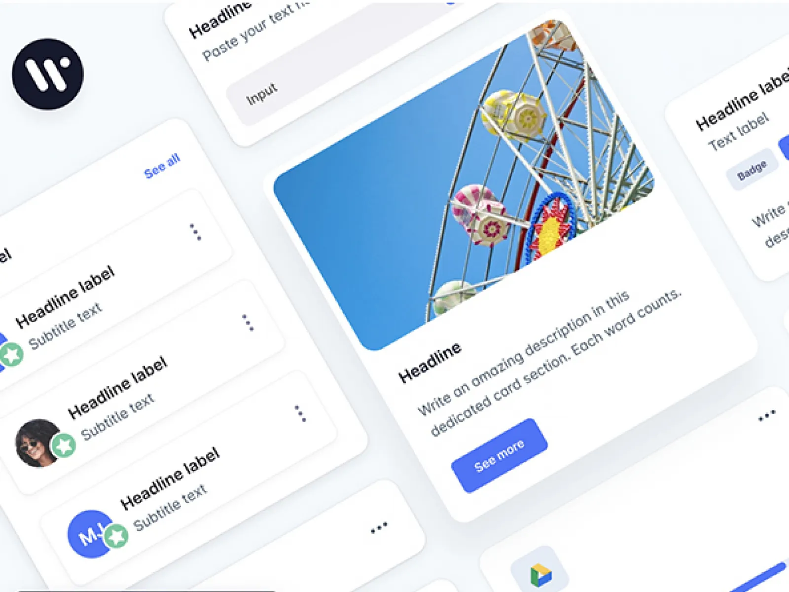 Multipurpose Cards UI Kit for Figma and Adobe XD