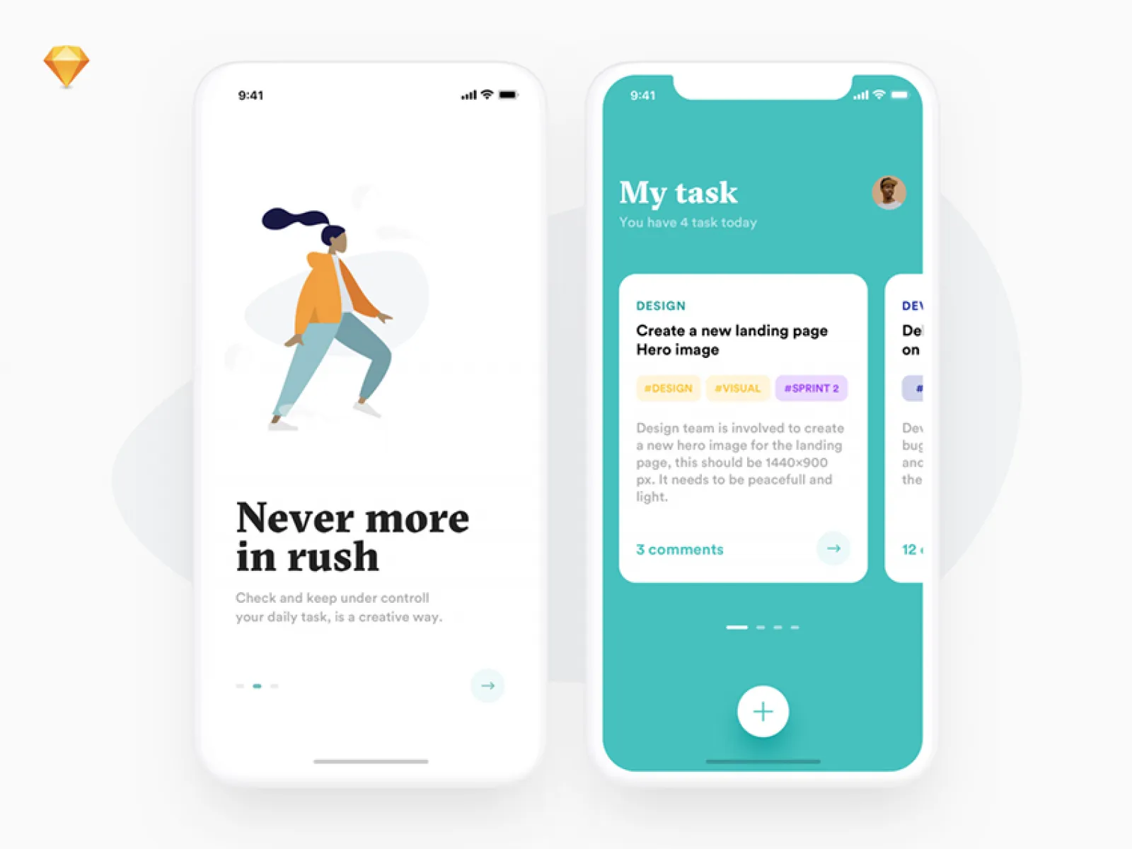 My Tasks App UI Kit for Figma and Adobe XD