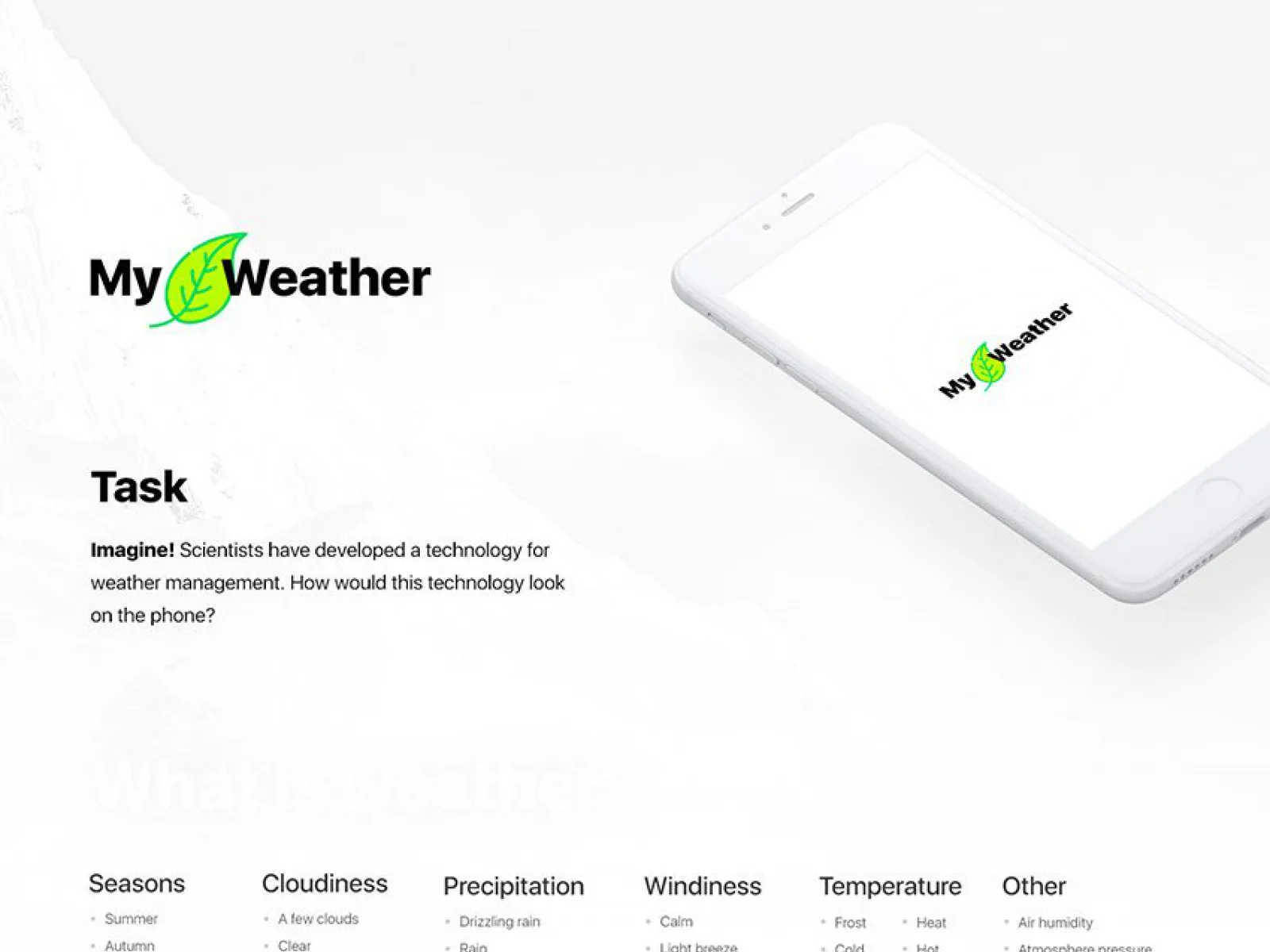 My Weather App Design for Figma and Adobe XD