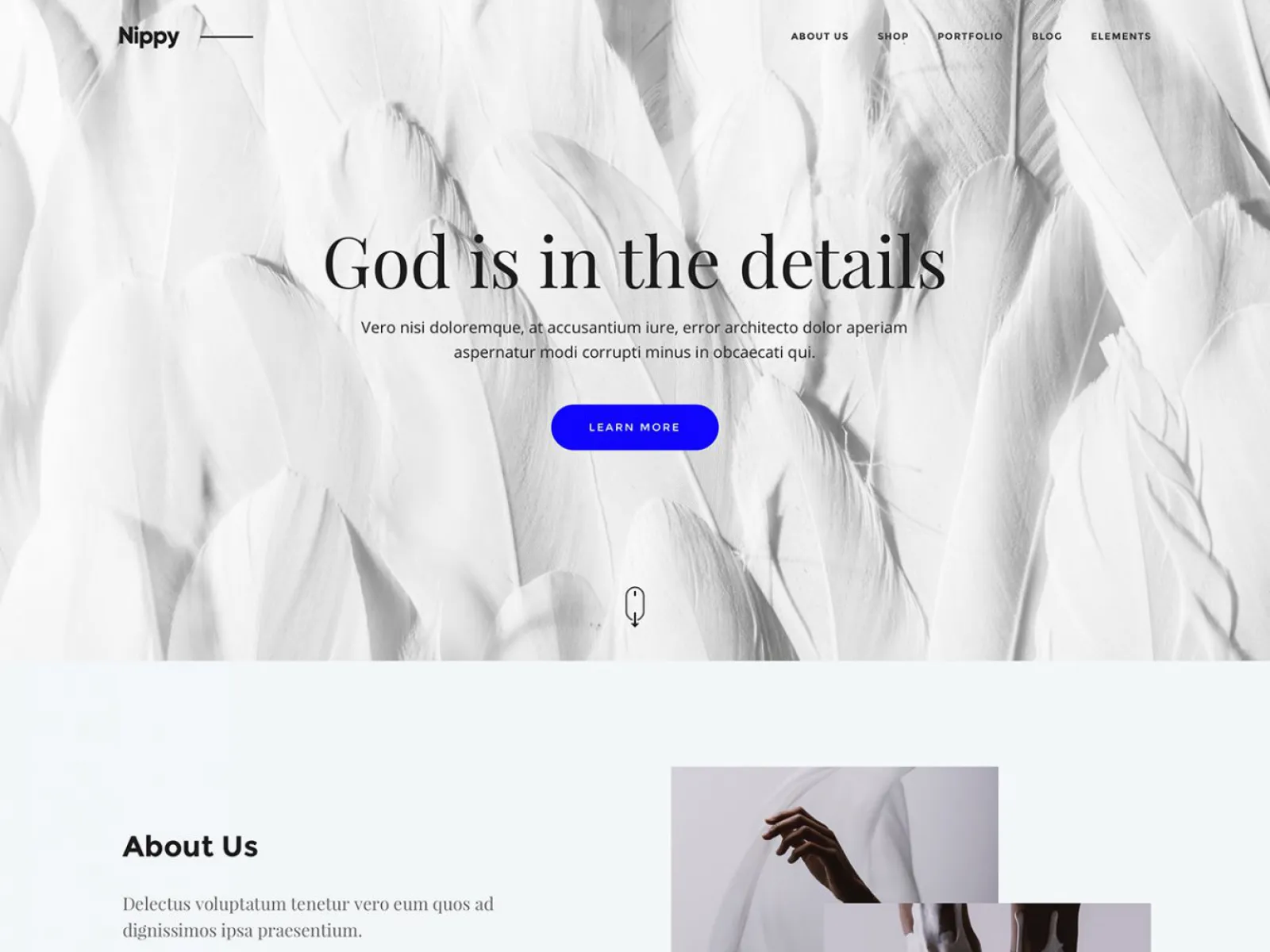 Nippy Free Landing Page for Figma and Adobe XD