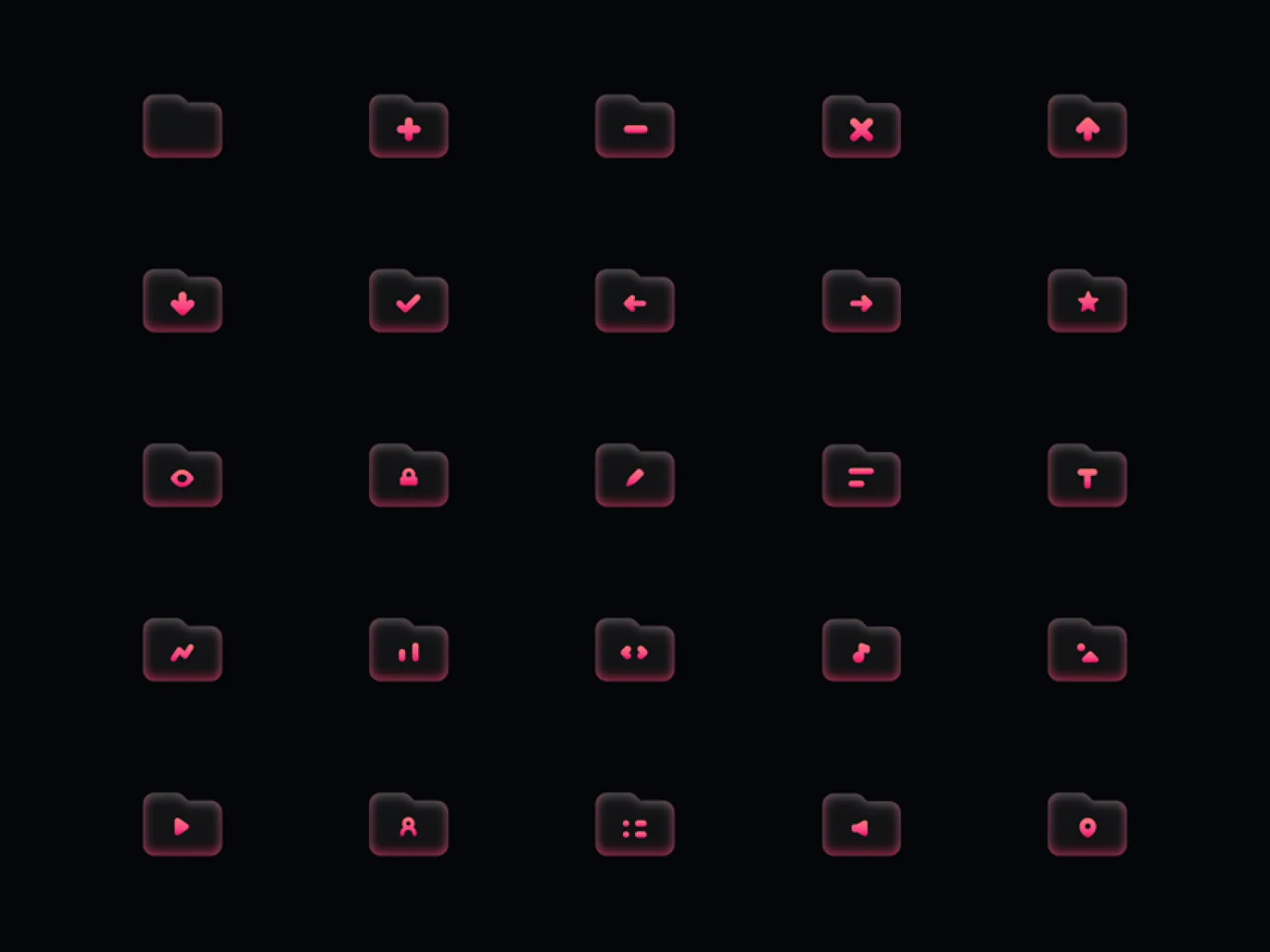 Outline Glowing Icons for Figma and Adobe XD