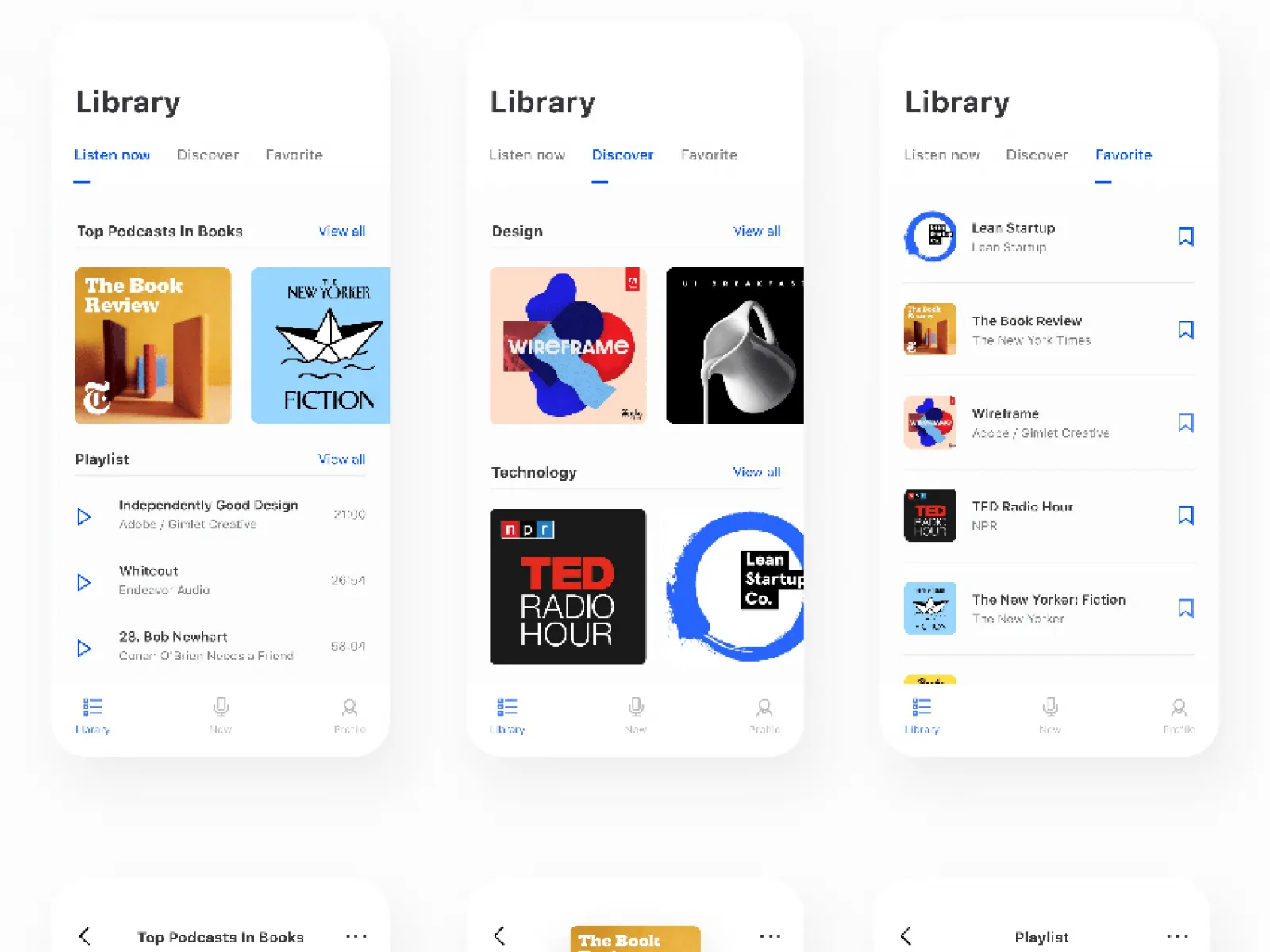 Podcast Light Version UI kit for Figma and Adobe XD
