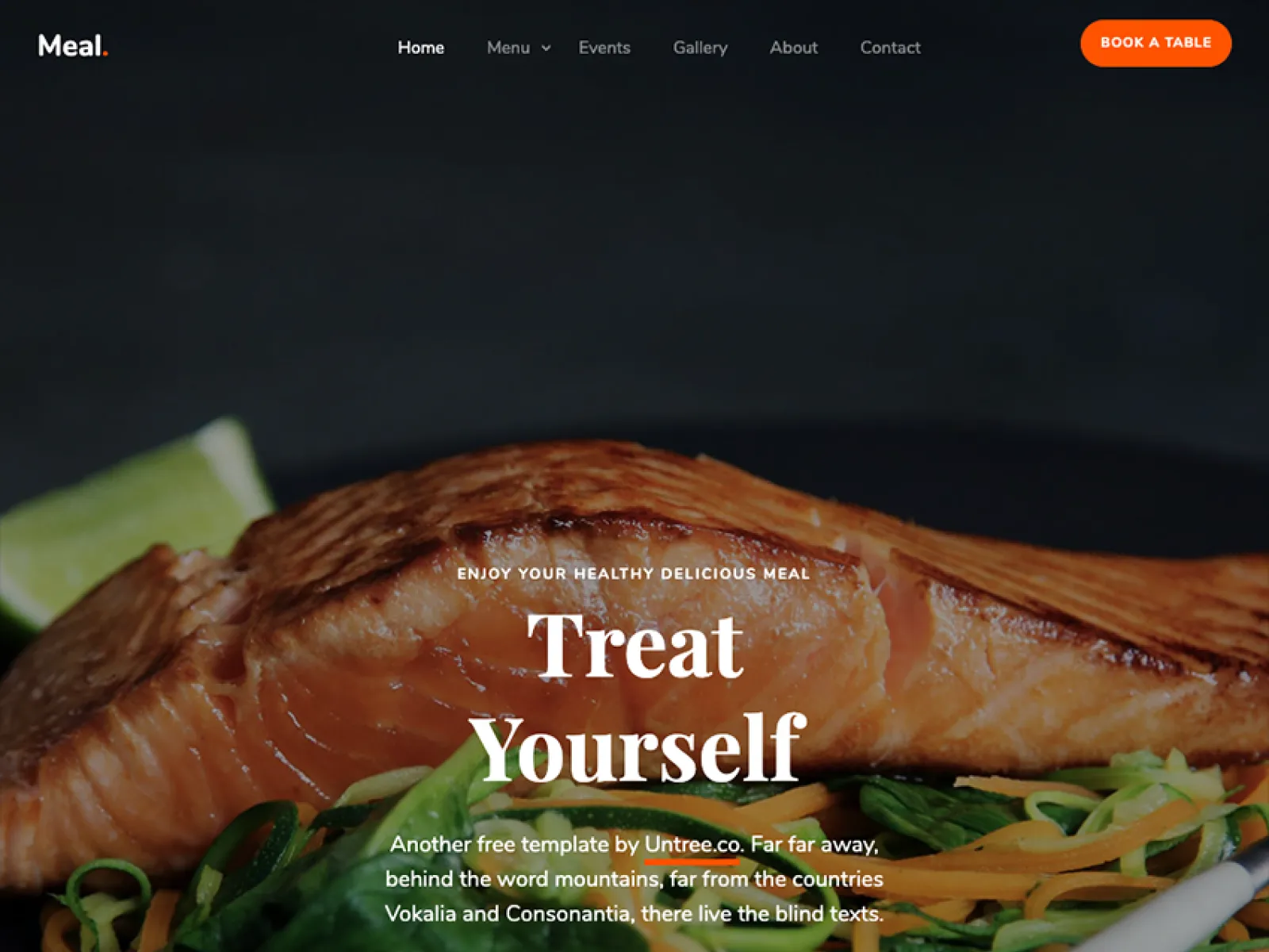 Restaurant Page Template for Figma and Adobe XD