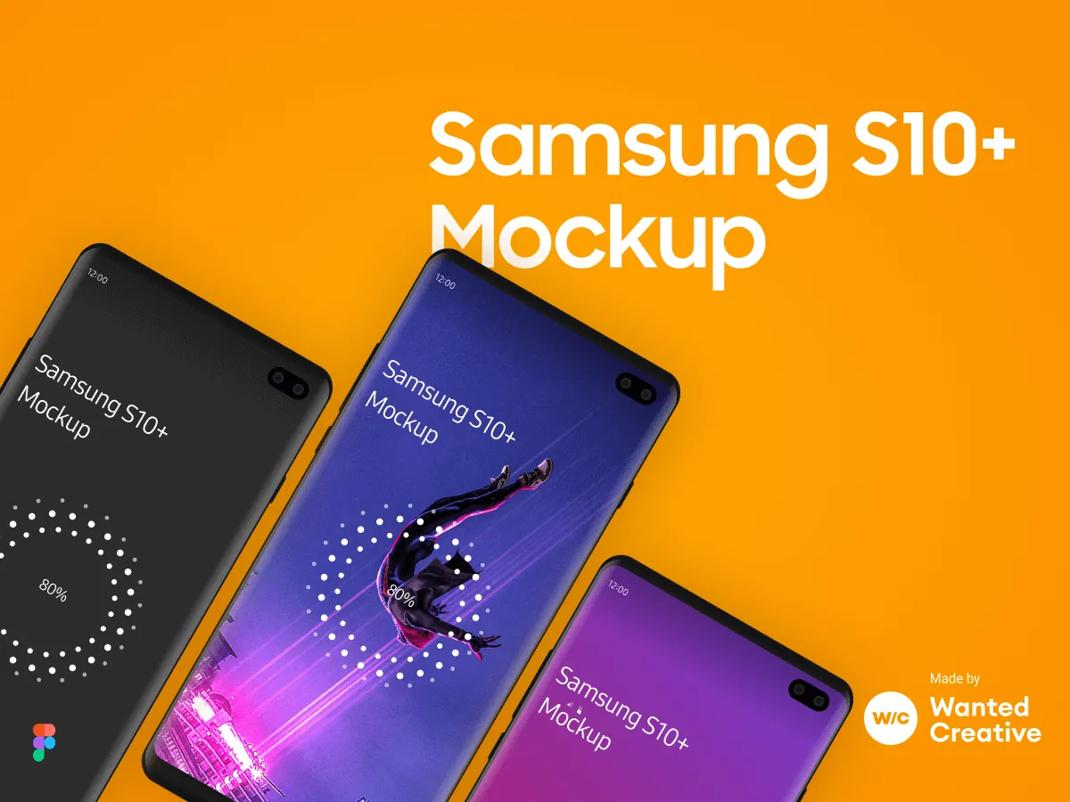 Samsung Galaxy S10 Realistic Mockup for Figma and Adobe XD