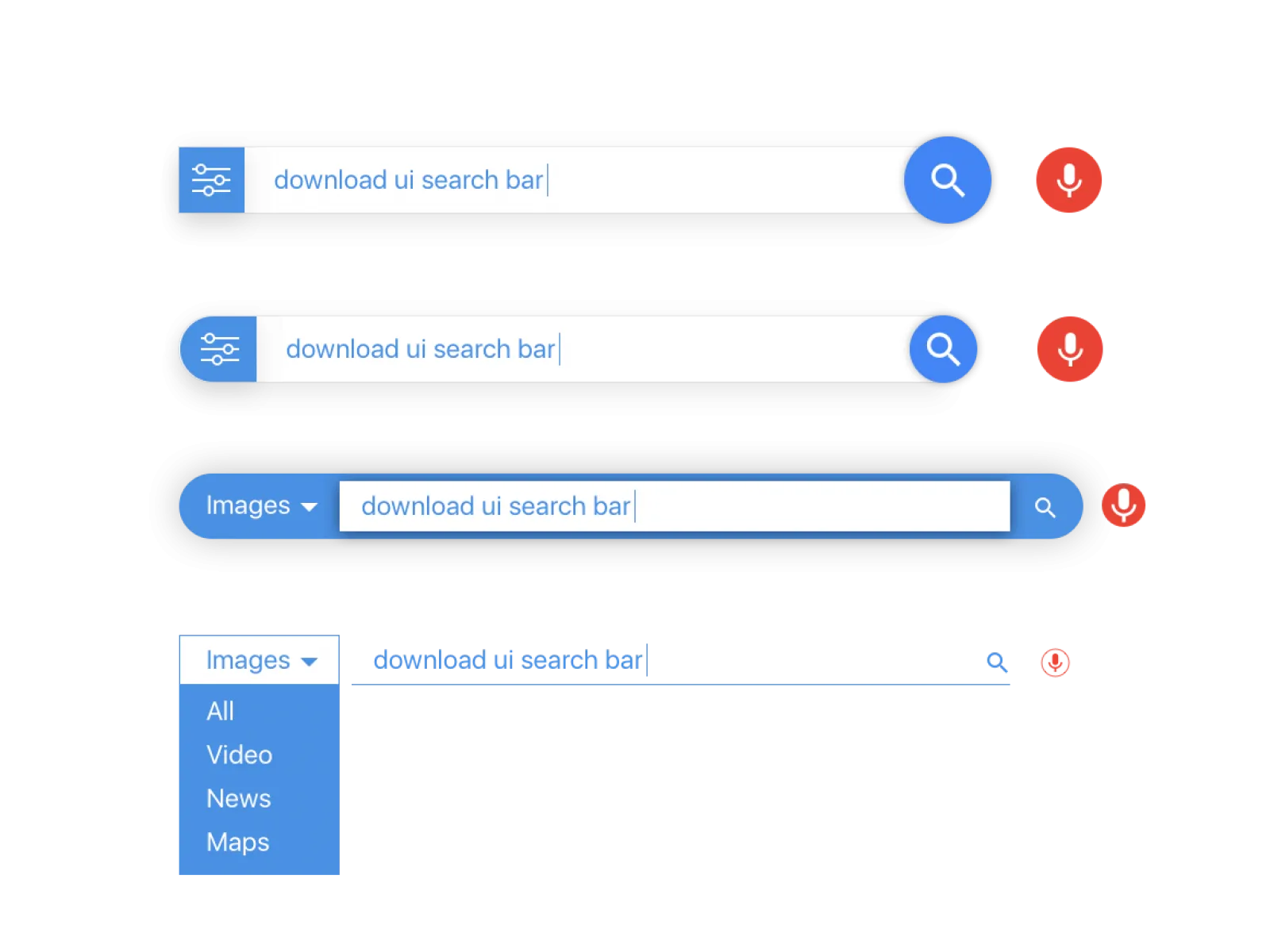 Search Bar UI Design for Figma and Adobe XD