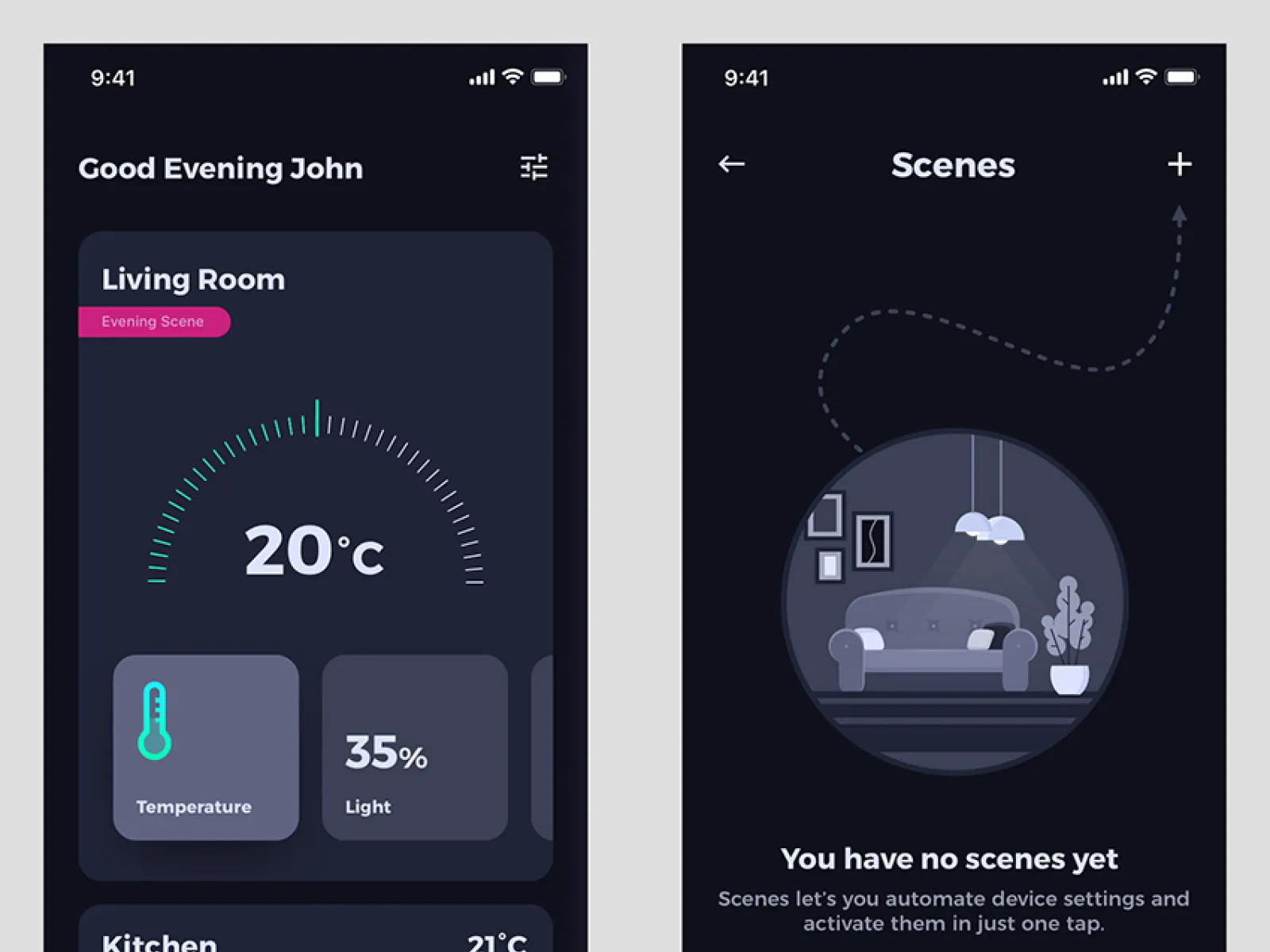 Smart Home UI Freebie for Figma and Adobe XD