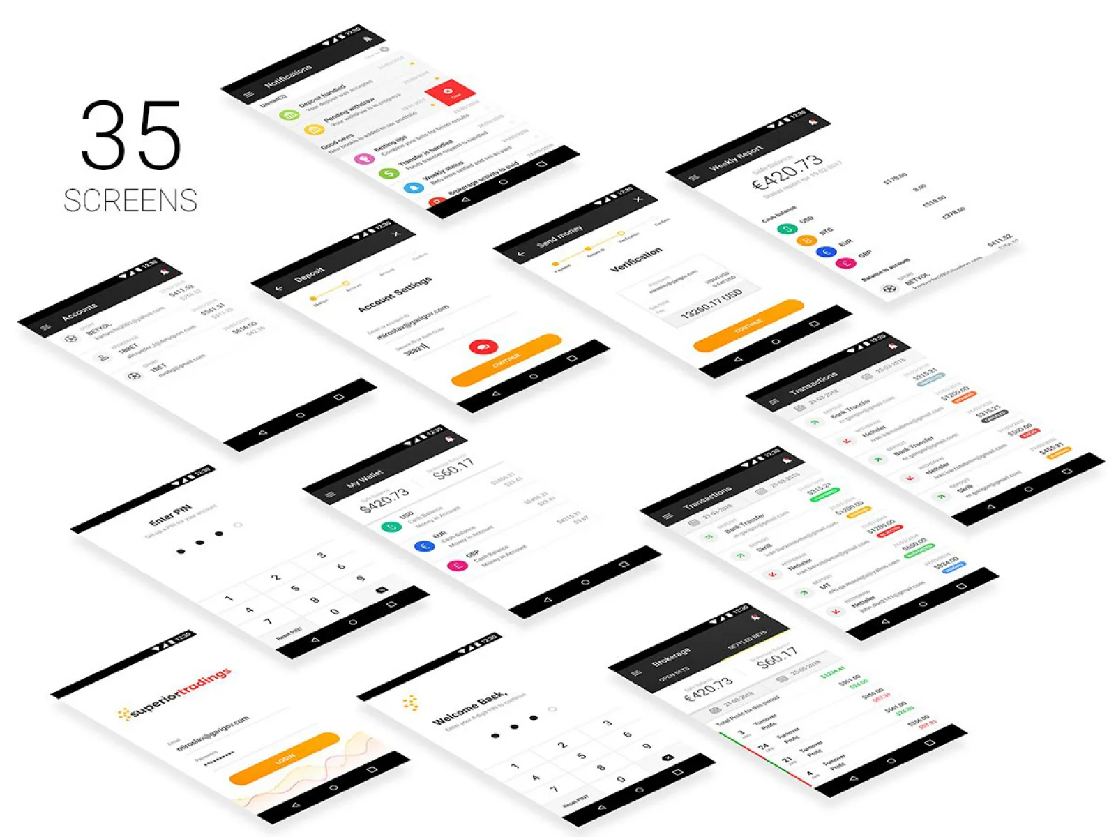 Sport Trading App Design for Figma and Adobe XD