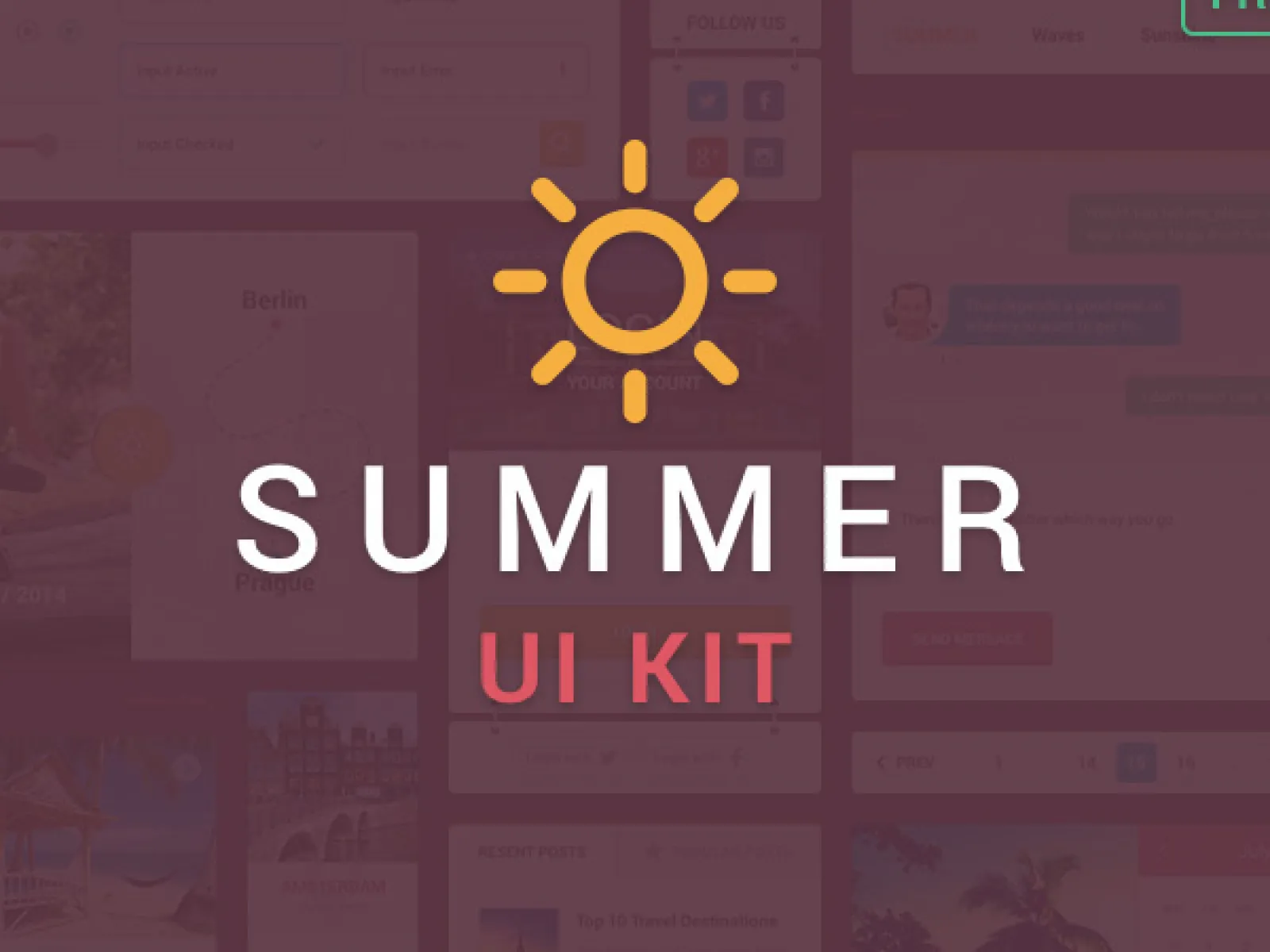 Summer Free UI Kit for Figma and Adobe XD