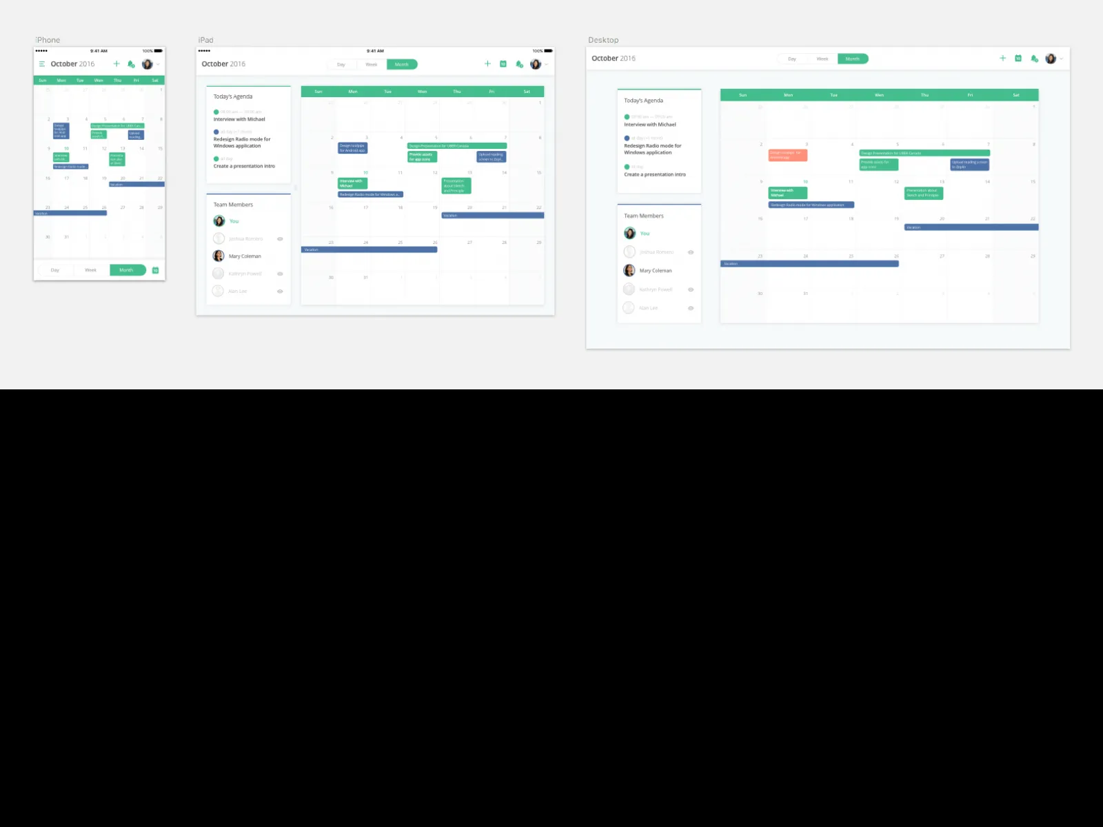 TaskDo Calendar App UI Kit for Figma and Adobe XD