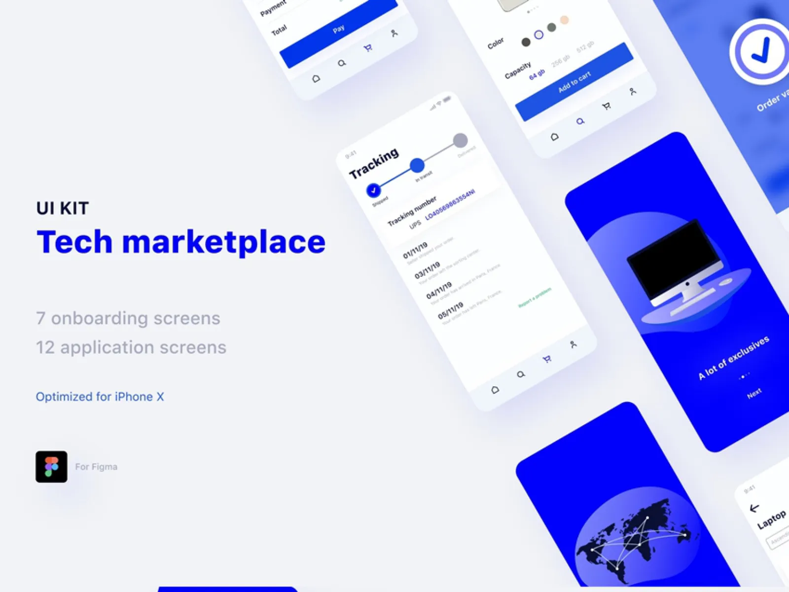 Tech Marketplace UI Kit for Figma and Adobe XD