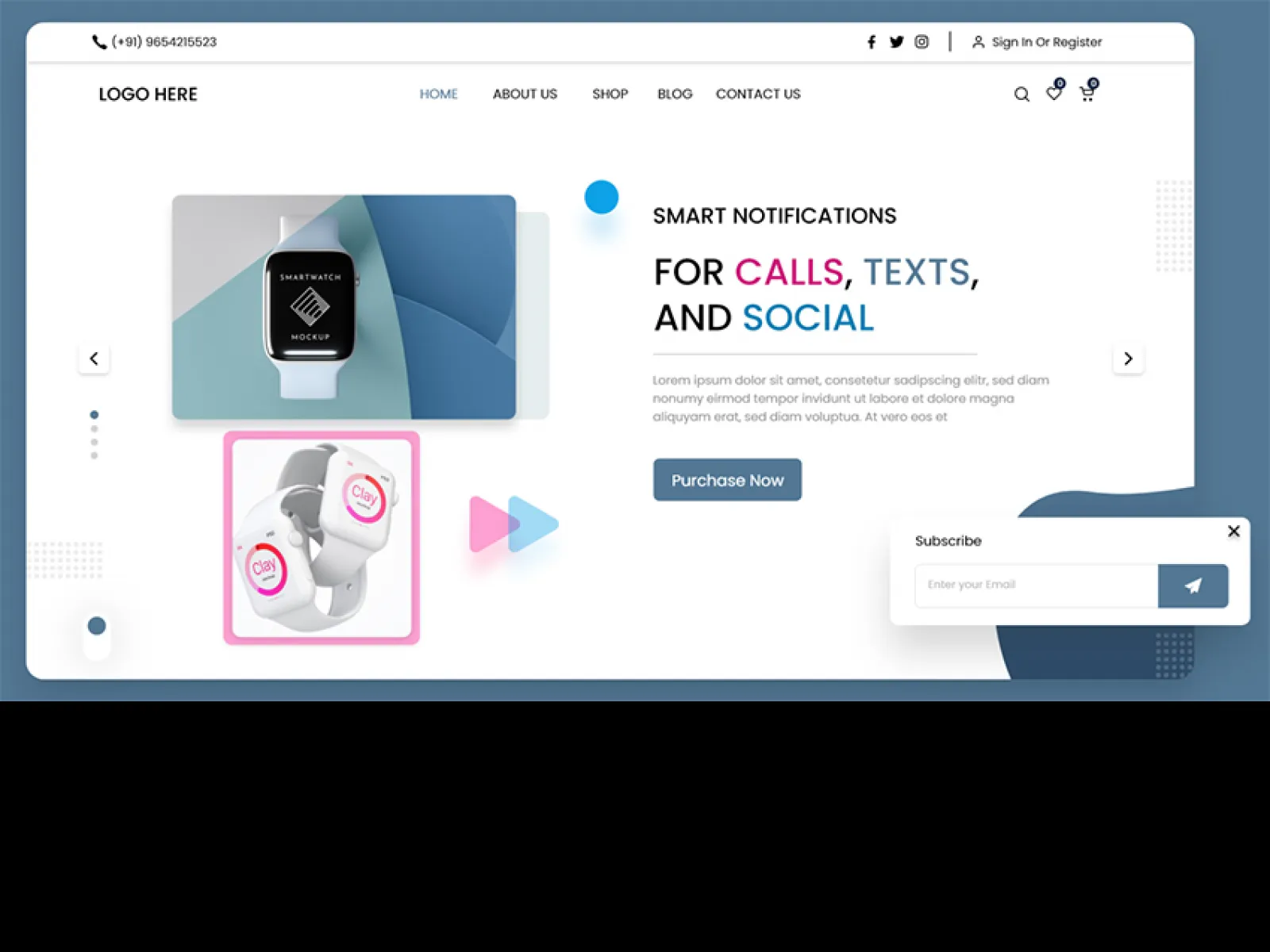 Tech Product Webdesign for Figma and Adobe XD