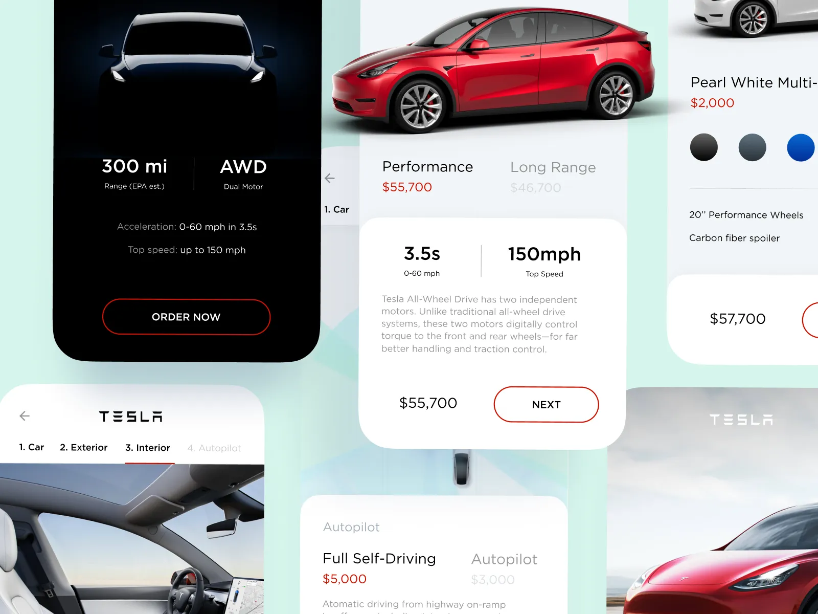 Tesla Model Y ï¿½ Concept UI Kit for Figma and Adobe XD No 2