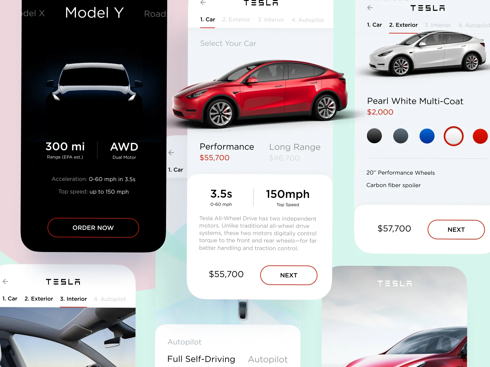 Tesla Model Y ï¿½ Concept UI Kit for Figma and Adobe XD No 4