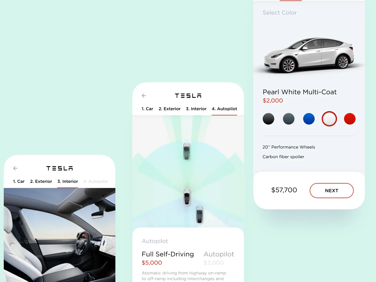 Tesla Model Y ï¿½ Concept UI Kit for Figma and Adobe XD No 4