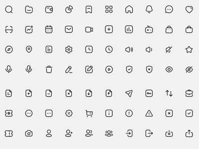 600+ Essential Icons  - Free template