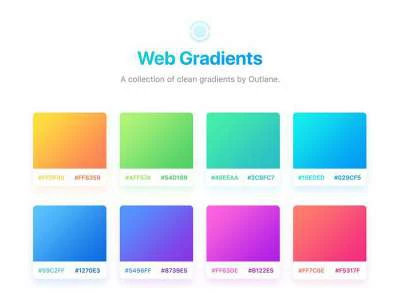 8 Free Simple Web Gradients  - Free template