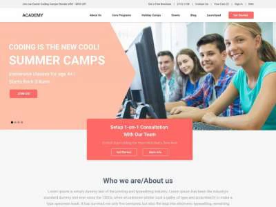 Academy Landing UI Kit  - Free template
