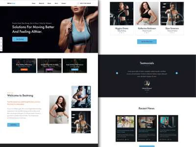 Bestrong Fitness Webdesign  - Free template