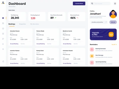 Booking Management UI kit  - Free template