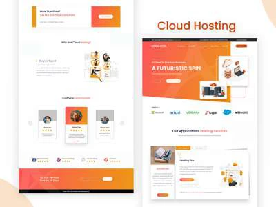 Cloud Hosting WebDesign  - Free template