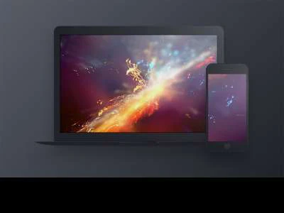 Dark Apple Devices Mockup  - Free template