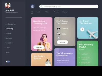 Dark Theme News Website  - Free template