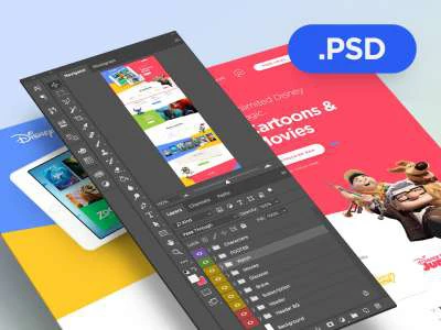 Disney Web Design Concept  - Free template