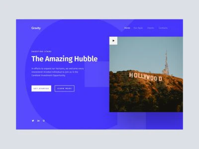 7 Unique Hero Headers  - Free template