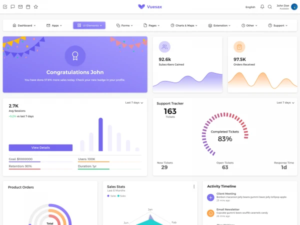 Admin Dashboard Template  - Free template
