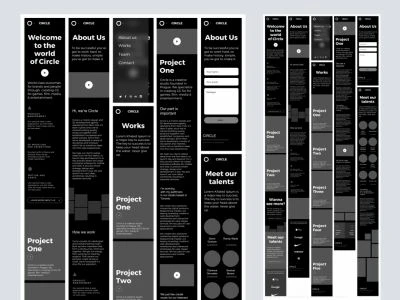 Agency Portfolio Wireframe Template  - Free template