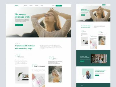 Alivio Landing Page for Figma  - Free template