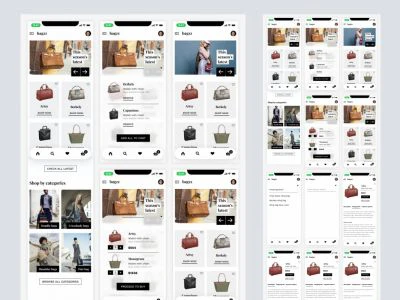 Bagzz - Free Shopping UI Kit for Figma  - Free template