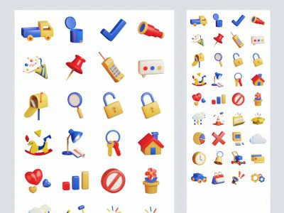 BAM Free 3D Illustration Kit  - Free template