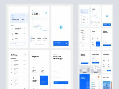 Banking Wallet App Free UI Kit for Sketch  - Free template