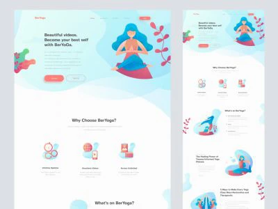 BerYoga - Yoga Landing Page  - Free template