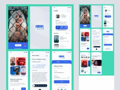 Blog Club Free UI Kit for Figma  - Free template