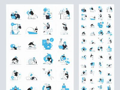 Blues Dual Tone Free Illustrations  - Free template