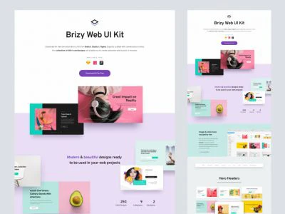 Brizy Web UI Kit  - Free template