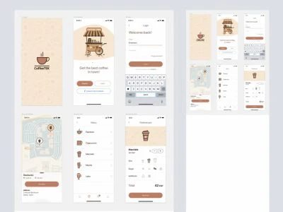 Coffee App Freebie  - Free template