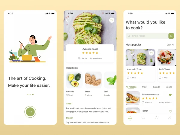 Cooking App  - Free template