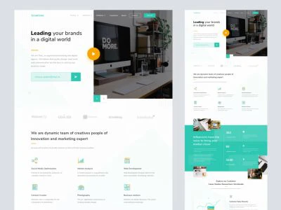 Creativoe Agency Landing Page  - Free template