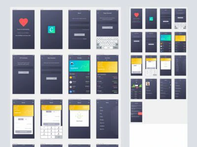 Crypto Wallet App Free UI Kit  - Free template