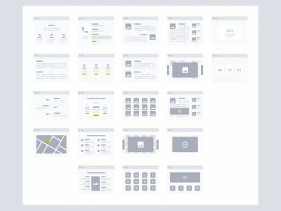 Desktop Flowchart Kit for Adobe Xd  - Free template