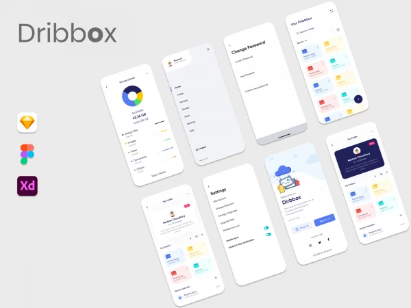Dribbox Cloud Storage  - Free template
